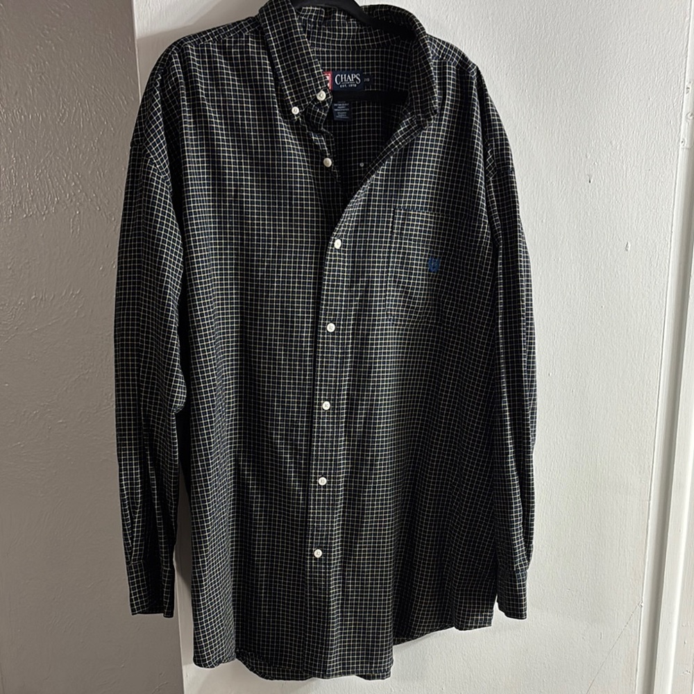 Chaps Men's Black Checkered Shirt